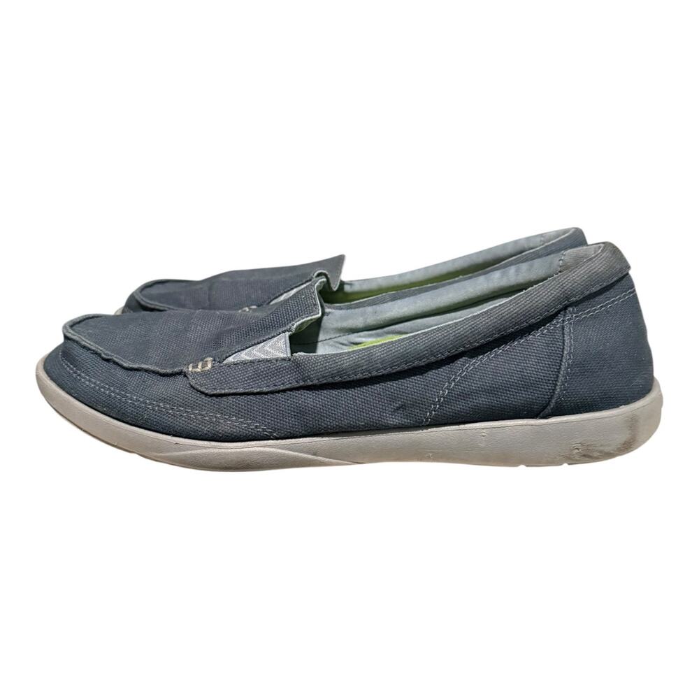 Crocs Walu II Gray Black Canvas Loafer Slip On Comfort Women’s Size 11 - Picture 5 of 9